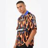 American Retro Short-Sleeved T-Shirt Mesh Quick-Drying Football Sports Top Loose Lapel Jersey For Men And Women