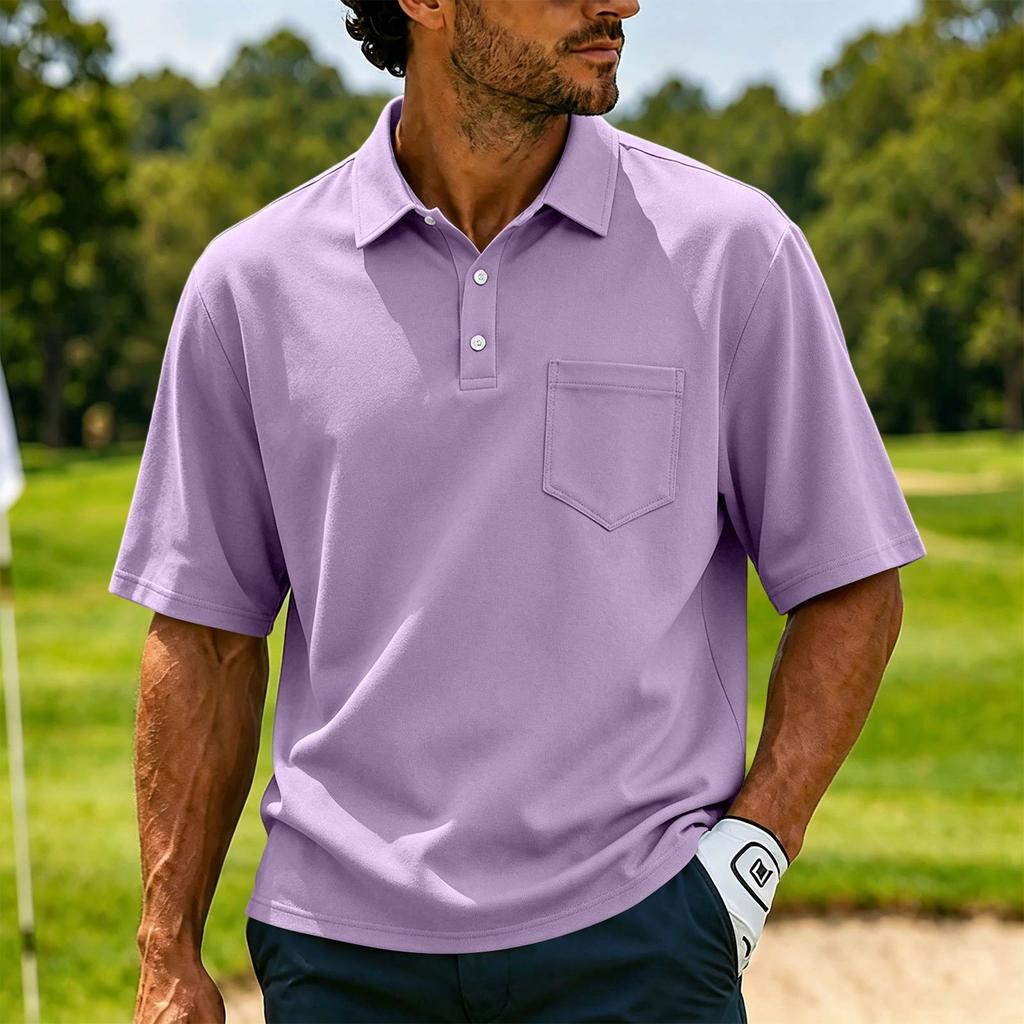 Men's Casual Short Sleeve Button Down Shirt Lightweight Breathable Summer