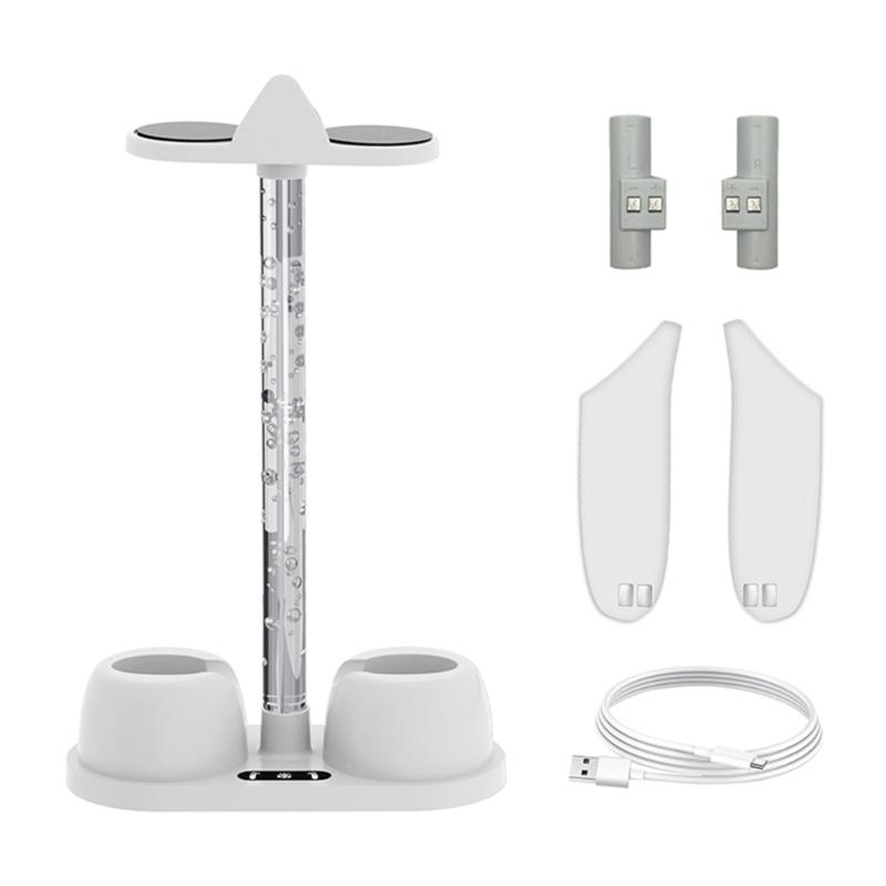 

Enhanced Charging Dock with LED Light Convenient Charging Dock with Controller Holder Keep for MetaQuest 3 Headset 1