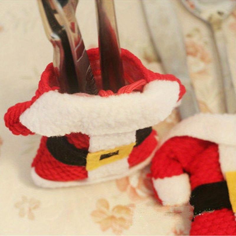 6Pcs/set New Year Chirstmas Tableware Holder Knife Fork Cutlery Set Skirt Pants Christmas Decorations for Home