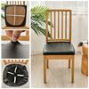 PU Waterproof Fabric Seat Cushion Covers Square Stretch Chair Cover For Hotel Banquet Dining Living Room Leather Seat Cover