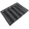 5 Cavity French Bread Roll Pan Nonstick Tray Foldable Soft Compact Storage for Kitchen Bakery Home Use
