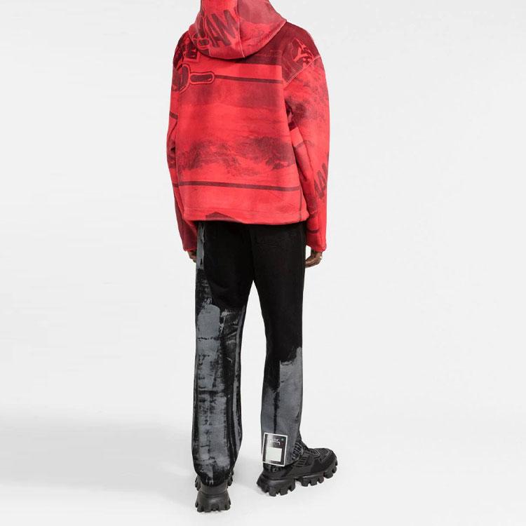Y-3 FW21 Velvet Pattern Hoodie Men Hoodies Orange HB3320