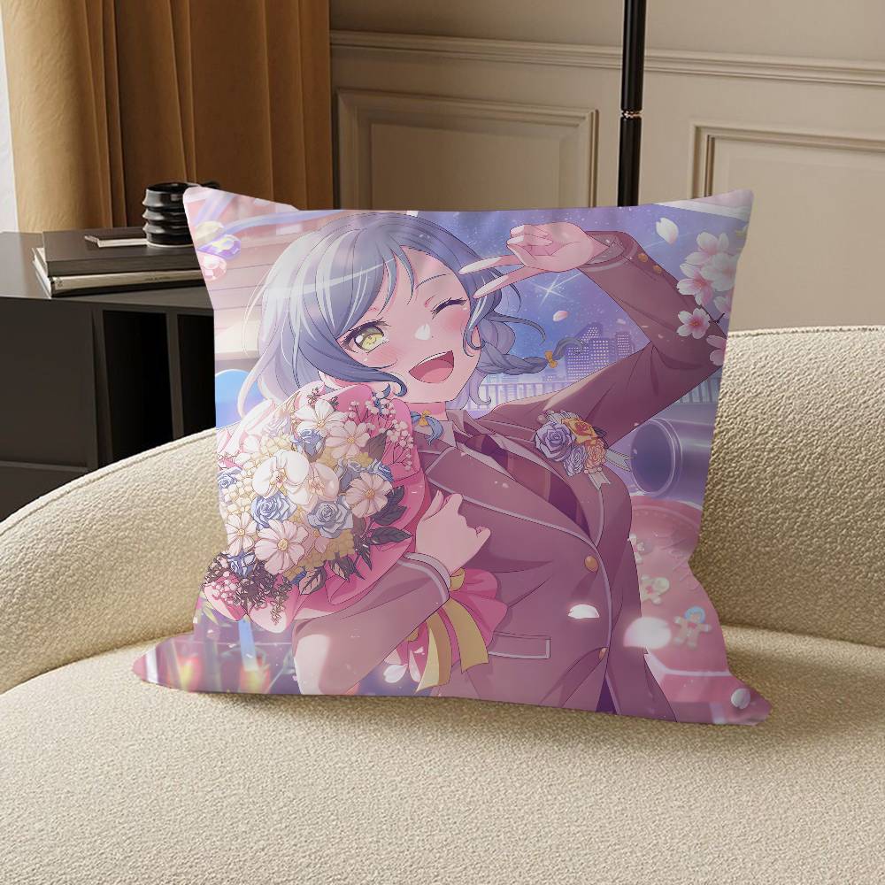 BanG Dream-Hikawa Hina Pillow Anime Pillow Sofa Bed Head Pillow Cover Cushion Cover 45x45 Cm Fashion