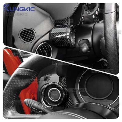 Für Abarth 595 695 595C 695C 2012-2020 2021 2022 2023 2024 Echter Trockener Hartcarbonfaser Aufkleber LHD Ladedruckanzeigenabdeckung Zierleiste