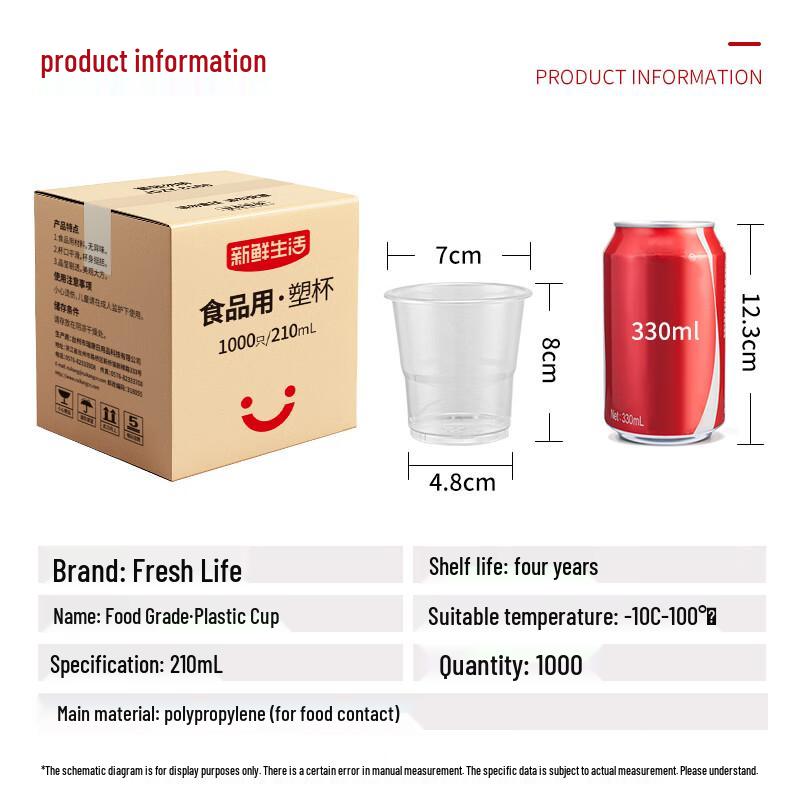 Fresh Life Disposable Transparent Cups