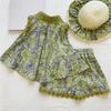 Girls' Floral Geometric Sleeveless Top & Shorts Set - Trendy Summer 2026 Collection
