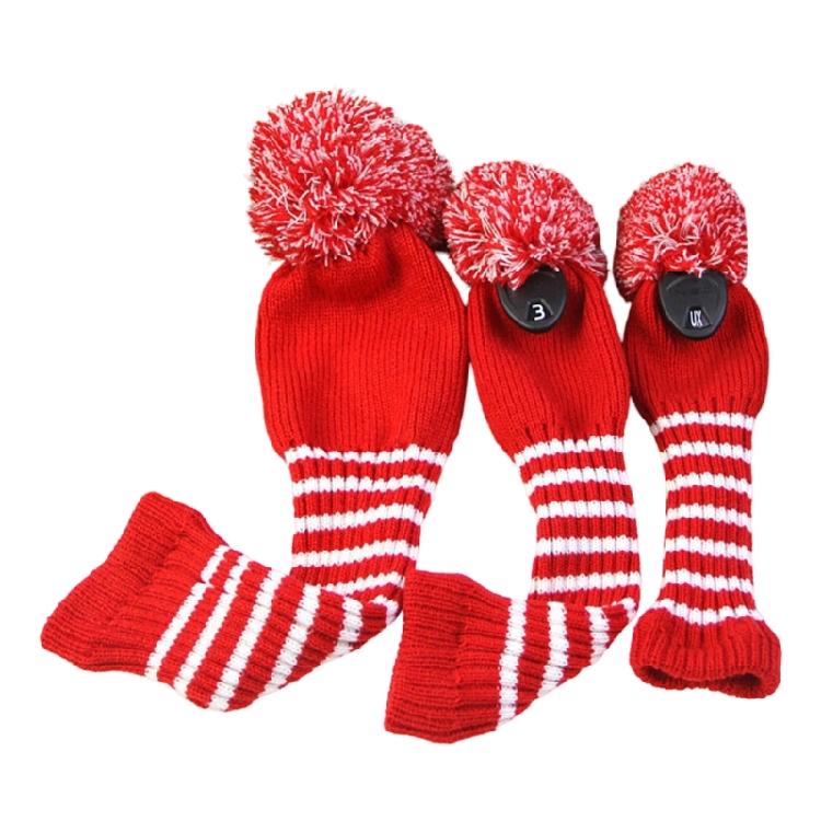 3pcs Protective Golf Club Headcover Soft Durability Universals Golf Club Cover for Drivers Soft Inner Lining