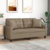 VidaXL 2-seater Sofa with Cappuccino Pillows 140 Cm Faux Leather, Sofa, Loveseat, Living Room Sofa, Sofas, Sofa 3200807