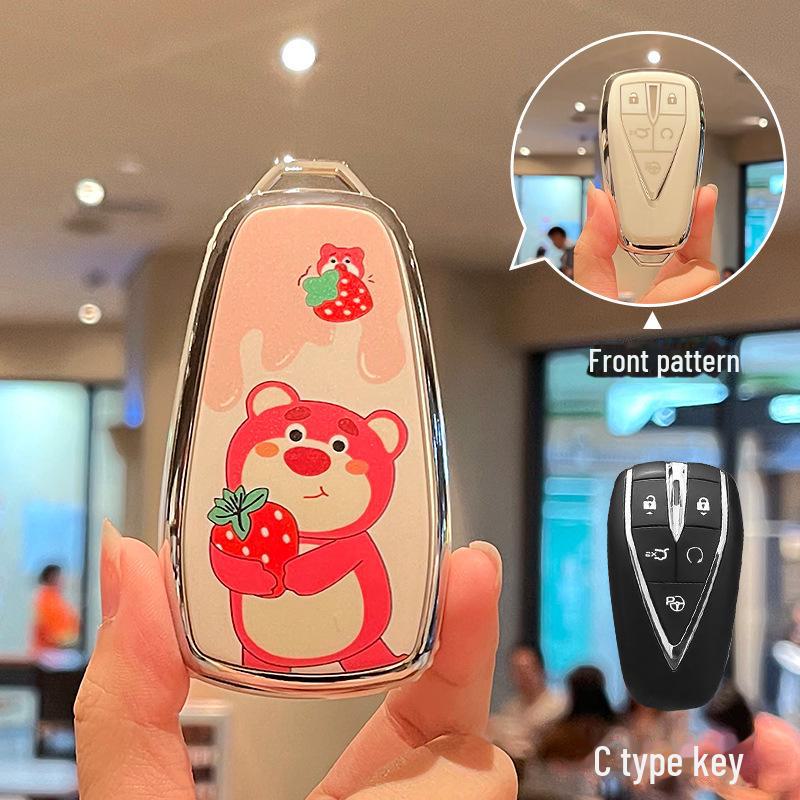 

Защитный чехол для ключей TPU с рисунком для моделей Changan CS75PLUS/Yidong/CS55