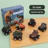 Children's Educational Dinosaur Pull-back Toy Cars - 6 Styles, Hand-painted, Off-road Simulation Models