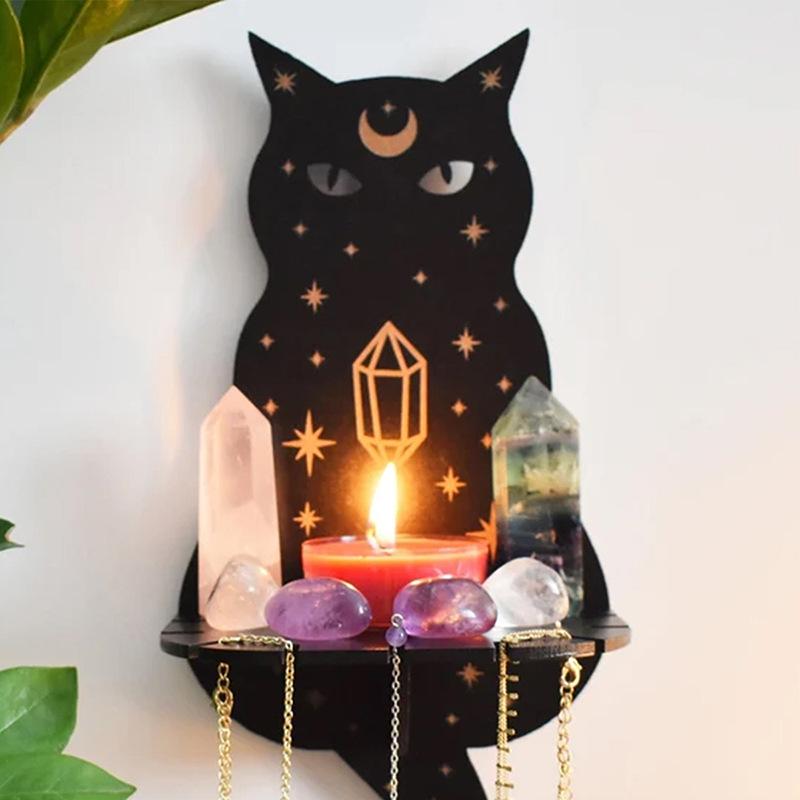 Animal-Shaped Wooden Candle Holder & Crystal Display: Creative Home Decoration Ornament