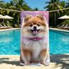 Pomeranian Cute Towel For Outdoor Camping Beach Towel Super Absorbent Quick-Drying Summer Puppies Towel