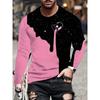 Colorful Starry Sky 3D Printed Men's Crewneck Long Sleeve Urban Street Fashion Trend Men's T-shirt Loose Casual Men's Shirt
