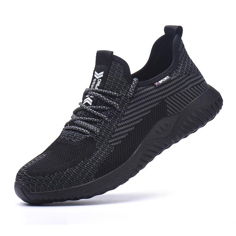 Labor Shoes Men, Wear-resistant and Tie-resistant Lightweight Steel Bag Head, Smash-proof and Stab-proof Soft Sole, Safety Work Shoes