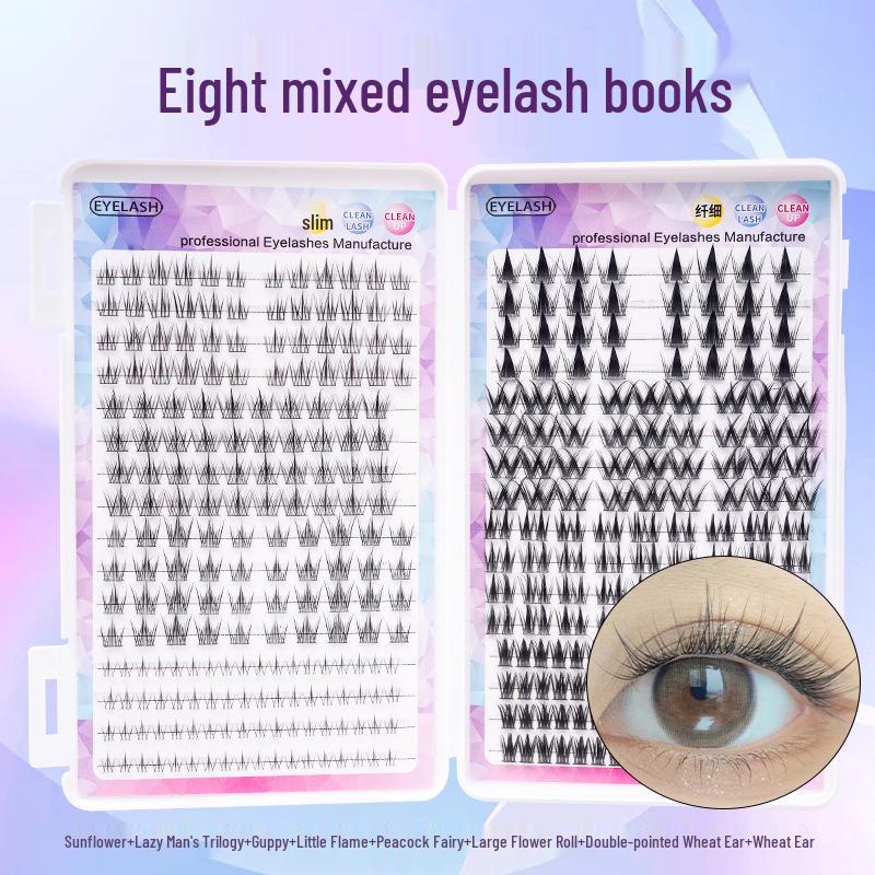 Eyelash Book: 640 Clusters with 30P40P Mix, Large Capacity & Multiple Styles - Super Soft & Dense Lashes for Europe and America