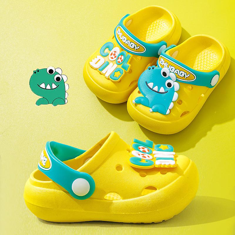 Léto Nové Dětské studené pantofle Vnitřní protiskluzové a měkké dno Pohodlné Roztomilé dětské dírkové boty, domácí pantofle pro chlapce a dívky