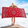Zwart-wit Print Strandlaken Zwem Badlaken Badkameraccessoires Microvezel Yogamat Sportschool Kamperen Reizen Dames Heren