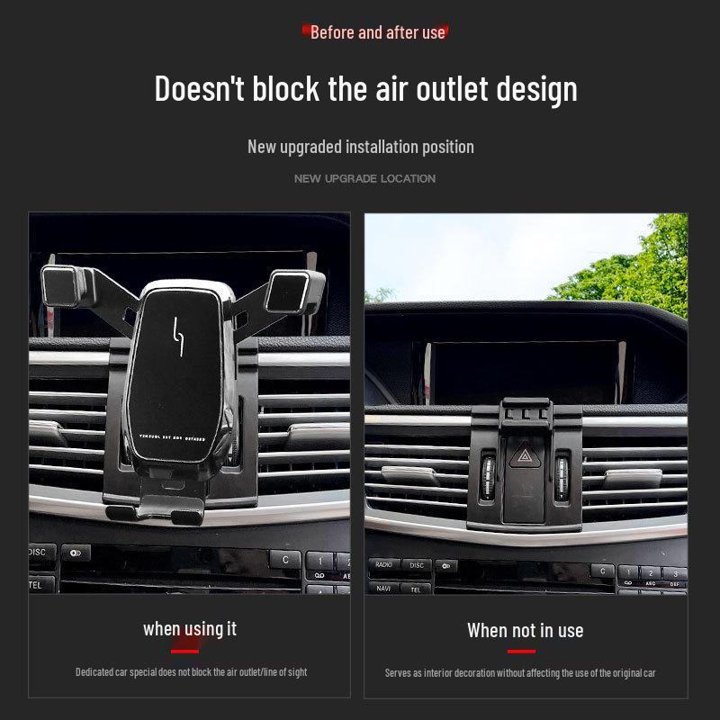 Phone Holder with Wireless Charging for 10-13 Beijing Benz E-Class Navigation