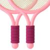 Children Badminton Racket Set Improve Coordination Tennis Rackets for Outdoor Backyard Games Pink
