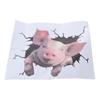 3pcs Pig Shape 3D Pet Pig Sticker PVC Funny Animal Style Car Sticker  for Car,Home Glass Decorations