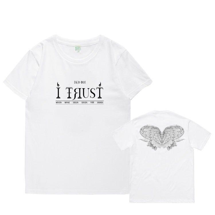 Kpop GIDLE T Shirt Women Unisex Y2K Gothic Fashion Tshirt Kpop Summer Ulzzang Short Sleeve Tee Tops Kids Popular GIDLE Clothes S