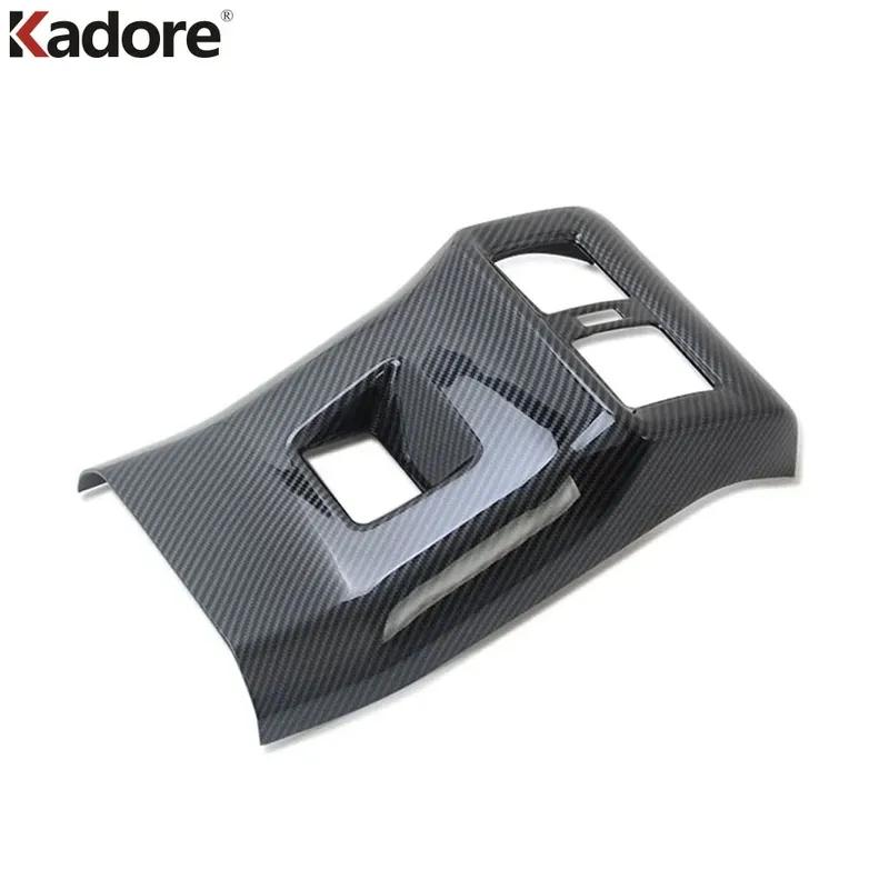 For Toyota RAV4 RAV 4 - 2024 Wood Grain Car Armrest Box Rear Air Condition Vent Outlet Cover Trim Interior Accessories