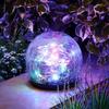 1-4 Packs Solar LED Light Cracked Glass Ball for Garden Outdoor Path for Patio and Yard Lawn Backyard Festival Decoration Lamp