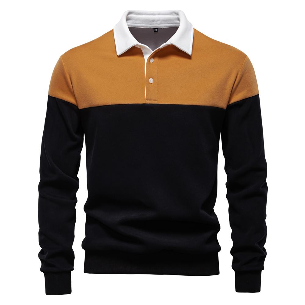 

Men s Premium Cotton Sweatshirt Color Block Sweatshirt Long Sleeve Business Casual Social Sweatshirt XXL
