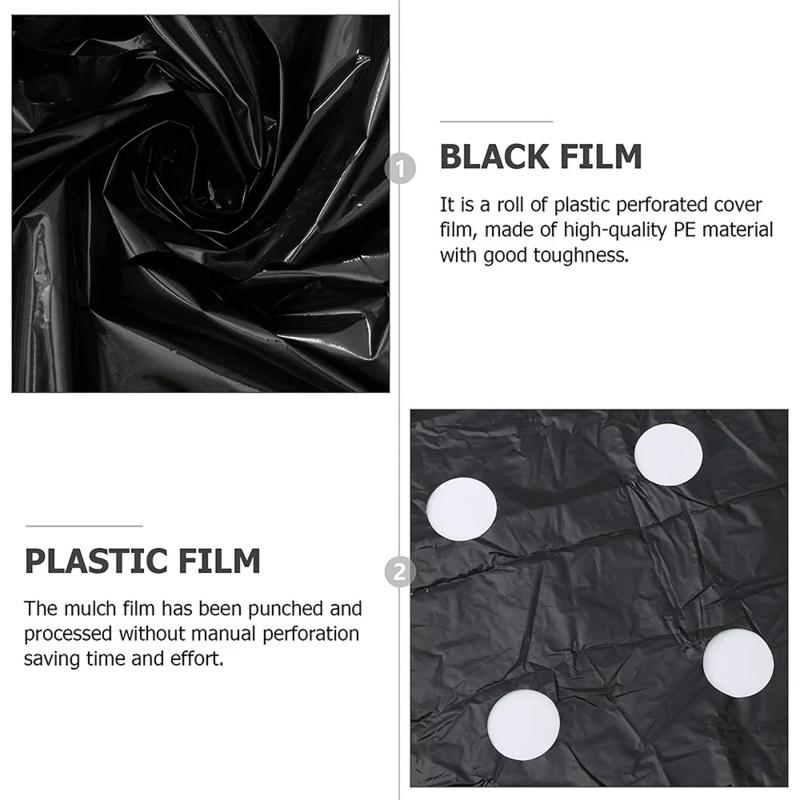 Agricultural Breathable Perforated Weed Barrier Plastic Film Garden Landscape Covering Film Weed Control Cloth1Piece Pack
