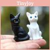 Minimalistische Schwarz-Weiß-Katze PVC-Figur Dekoration Sammlerstück Für Kinder und Erwachsene Schreibtischornament