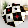 1pc Playing Cards Pattern Automatic Folding Umbrella - Compact 8-Rib Design, Durable Plastic & Iron, Festive Gift, Compact Umbrellan037
