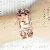 Orologio da polso da donna al quarzo cassa quadrata Quadrante scintillante e lussuoso incastonato di diamanti. Perfetto per viaggi, feste, regali e outfit quotidiani W0072L3