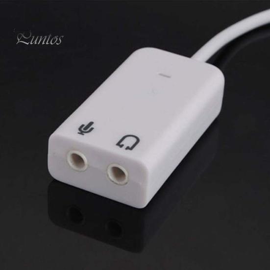 Portable 3D Virtual Network Audio Song Sound Card Adapter USB Channel with Cable