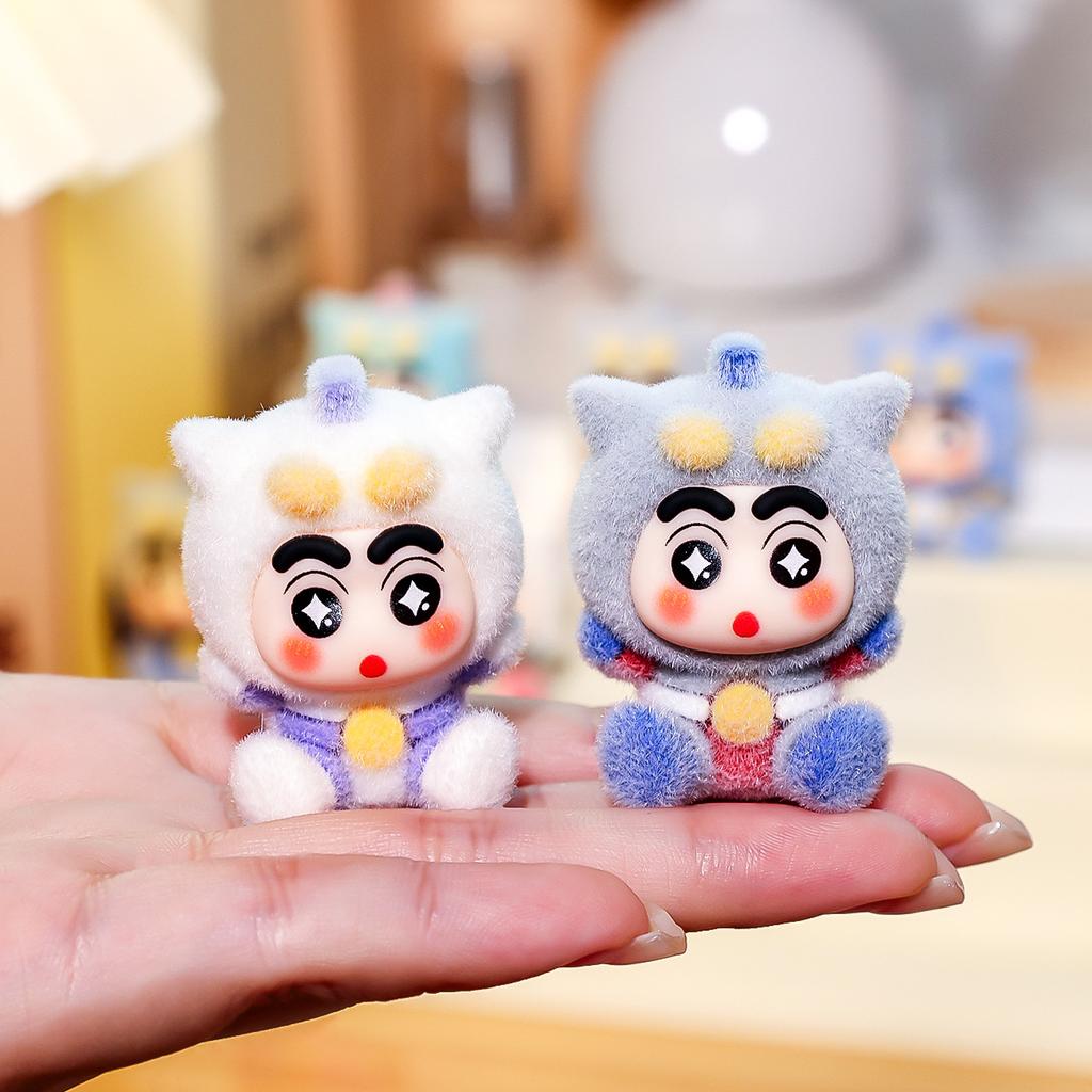 9Pcs/Set Anime Crayon Shin-Chan Mini Figurine Toy Cos Super Man Collectible Model Doll Fans Gift