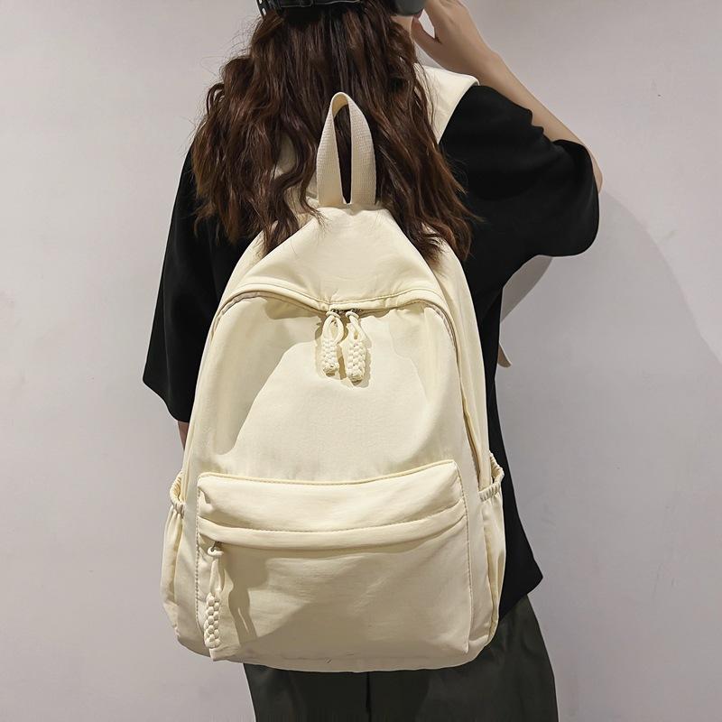 School Bag Female Japanese Style Simple Campus High School Student Backpack Junior High School Student Travel Backpack Large Capacity