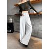 Ai Xuan, white suit wide-leg pants women's loose early autumn versatile black high-waisted casual straight-leg pants
