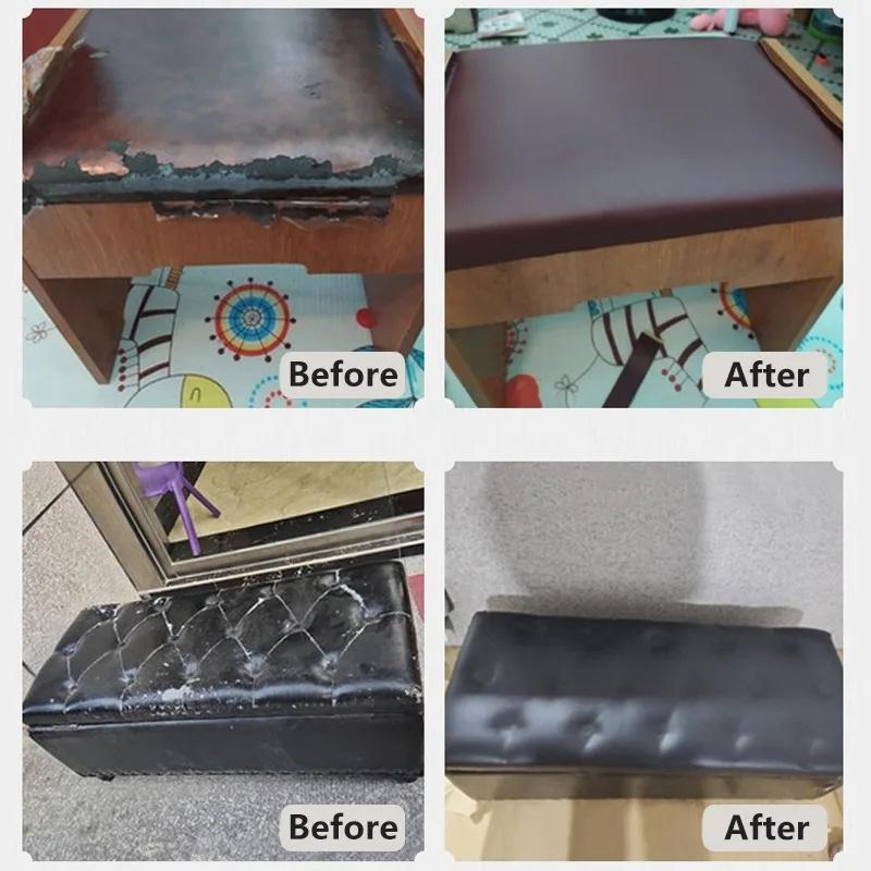 Kendinden yapışkanlı PU Deri Kanepe Mobilya DIY Onarım Yaması Araba İç Mekan Motosiklet Etiket Deri Yama Kumaş