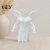 Luxury Artistic Figurine 3D Printed Muscular Angel Figurine, Aesthetic Muscle Wings Statue for Home Decor, Matte Entrance Hall Sculpture Desktop