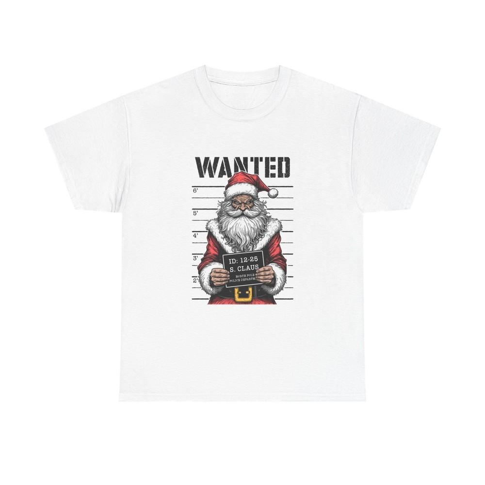 Santa Clause Wanted For Christmas Graphic T Shirt Cotton Tee Unisex T-Shirt S