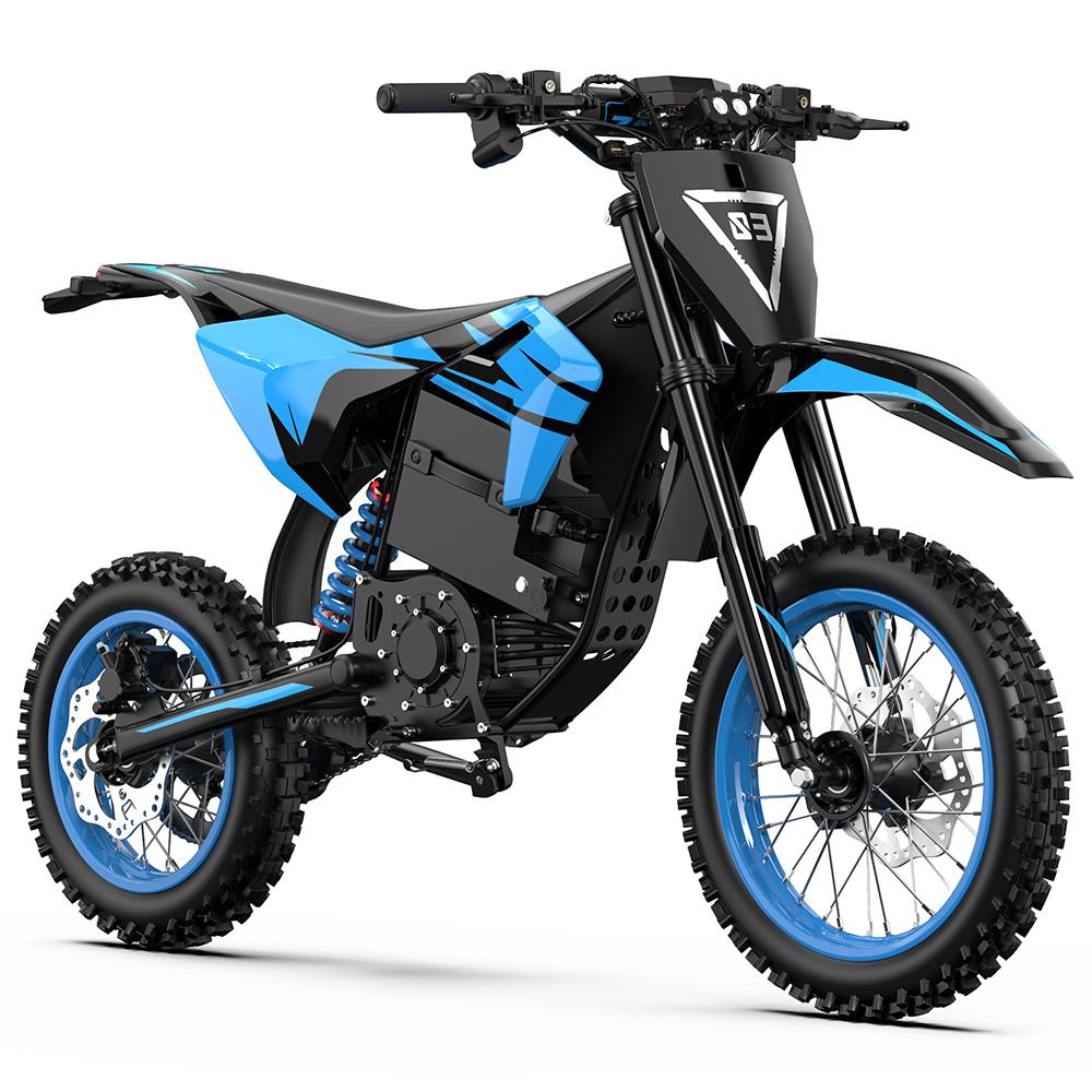 Electric Off Road Motorcycle ZAWAS S3 5000W Peak Motor 14" Electric Off Road Bike 60V 23.4AH Full Suspension Max Load 150Kg