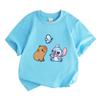 Kids Boys Girls 100% Cotton Crew Neck Short Sleeve T-Shirt C