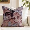 Anime Jjibaku Shounen Hanako Kun Cushion Cover Natural Linen Double Sided Print  Throw Pillow Case for Sofa Couch Home Decor