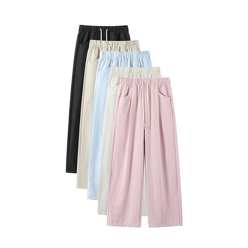 Lazy wind cloud milk Fu wide-leg pants women's summer thin new high-waisted loose Yamamoto pants straight casual pants