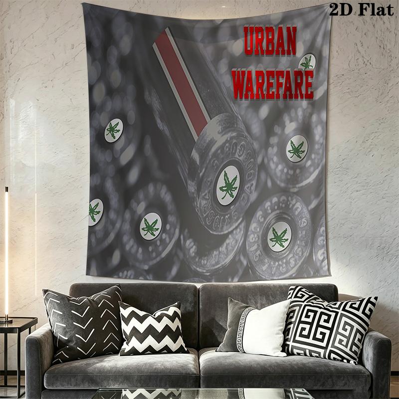 Ohio State University Buckeyes Logo Print Tapestry Background Cloth Fashion Print Background Cloth Homestay Soft Decoration Tapestry