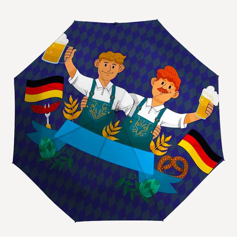 

1pc Beer, Germany Themed High-quality Umbrella,Automatic Opening and Closing Umbrella,Multi-functional Umbrella G0811395