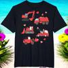 Valentines Day Boys Kids Toddler Construction Truck Hearts T Shirt