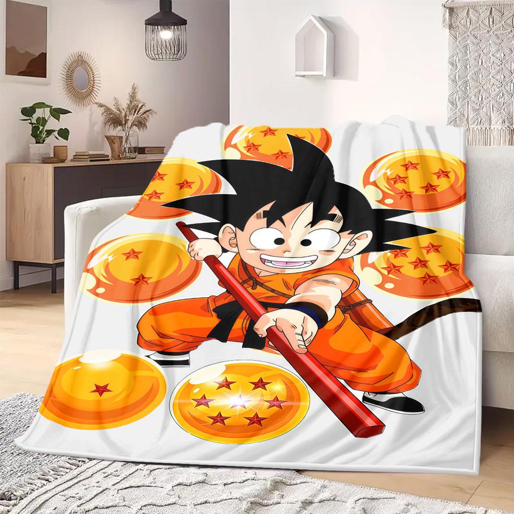 Son Goku Print Blanket Warm Comfortable Flannel Blanket Suitable for Bedrooms,Sofas, Beds,Chairs,Travel -QIAO140