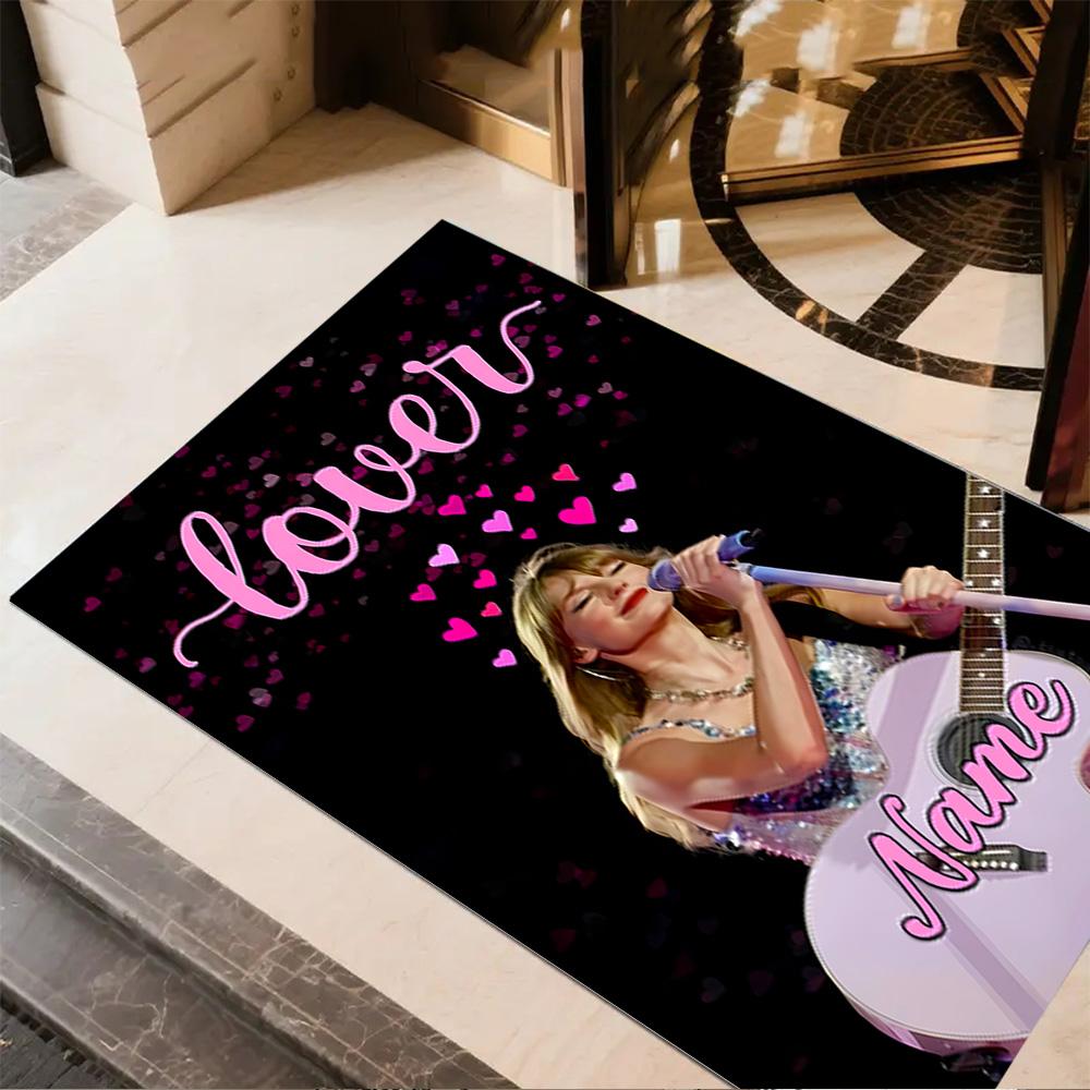 Love Song Performance Customized Name Area Rug Design for Outdoor Balcony Game Room Playrooms Anti-slip Rug Anime Office Decor