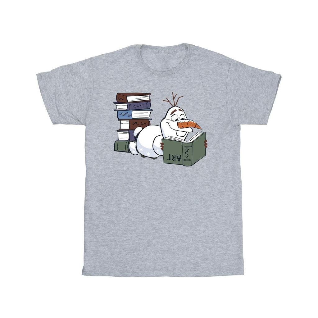 Frozen Girls Olaf Reading T-Shirt
